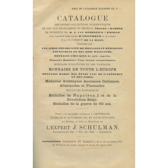 2449 CATALOGUE DES RICHES COLLECTIO