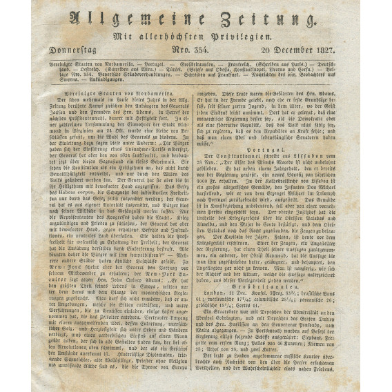 2722 ALLGEMEINE ZEITUNG