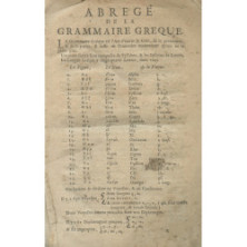 2785 ABREGE DE LA GRAMMAIRE GRECQUE